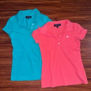 Aeropostale women’s  Polo Shirts bundle - Teal and Coral